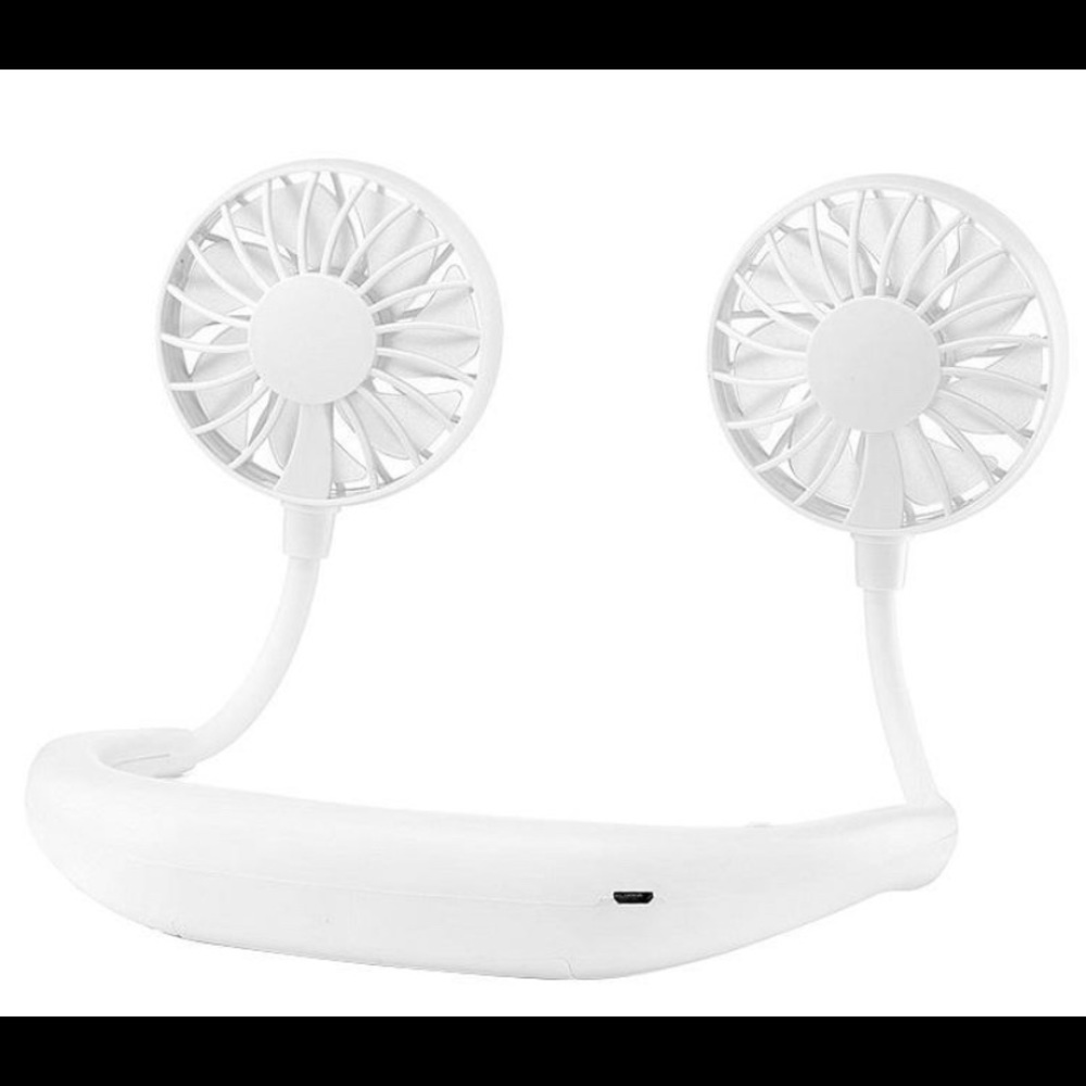 White portable neck fan